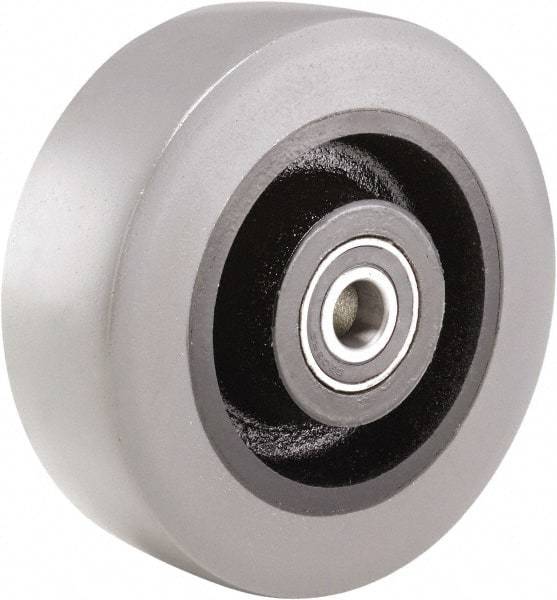 Hamilton - 6 Inch Diameter x 2 Inch Wide, Polyurethane on Cast Iron Caster Wheel - 1,620 Lb. Capacity, 2-1/2 Inch Hub Length, 1/2 Inch Axle Diameter, Sealed Precision Ball Bearing - Benchmark Tooling