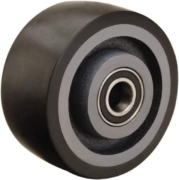 Hamilton - 4 Inch Diameter x 2 Inch Wide, Polyurethane on Cast Iron Caster Wheel - 975 Lb. Capacity, 2-1/4 Inch Hub Length, 1/2 Inch Axle Diameter, Sealed Precision Ball Bearing - Benchmark Tooling
