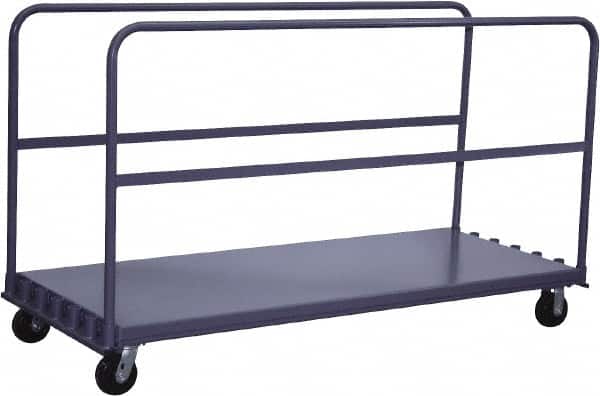 Jamco - 2,000 Lb Capacity Adjustable Sheet & Panel Truck - Steel Deck, 72" OAW, 9" Platform Height - Benchmark Tooling