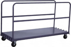 Jamco - 2,000 Lb Capacity Adjustable Sheet & Panel Truck - Steel Deck, 72" OAW, 9" Platform Height - Benchmark Tooling