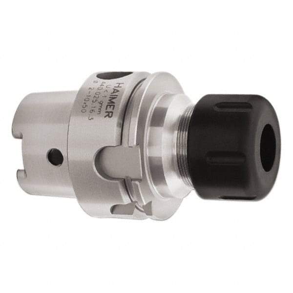 HAIMER - 1/8" to 5/8" Capacity, 2.36" Projection, HSK40A Hollow Taper, ER25 Collet Chuck - 0.0001" TIR - Exact Industrial Supply