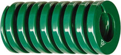 Associated Spring Raymond - 2-1/2" Hole Diam, 1-1/2" Rod Diam, 3" Free Length, Green Die Spring - 1582 Lb Max Deflection, 1.4488" Max Deflection, Light Duty, Chromium Alloy Steel - Benchmark Tooling