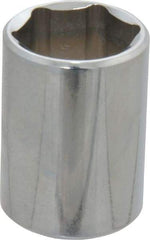 Proto - 1/2" Drive, Standard Hand Socket - 6 Points, 1-1/2" OAL, Chrome Finish - Benchmark Tooling