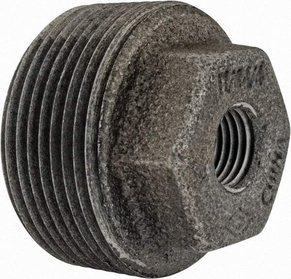 Value Collection - Size 1-1/4 x 3/8", Class 150, Malleable Iron Black Pipe Hex Bushing - 150 psi, Threaded End Connection - Benchmark Tooling