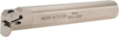 Iscar - HELII, Internal, Right Hand, 0.393" Max Depth of Cut, 0.197" Min Groove Width, Indexable Grooving Tool Holder - 1-1/4" Shank Width, 8" OAL, Through Coolant - Benchmark Tooling