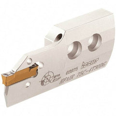 Iscar - 5mm Groove Width, 25mm Max Depth of Cut, Left Hand Cut, HFAI Indexable Grooving Blade - HFPR/L Insert Style, Series Heliface - Benchmark Tooling