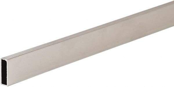 ECONOCO - 1/2" Wide, 1-1/2 High, Open Shelving Accessory/Component - Steel, Chrome Finish, 96" Long, Use with 1-1/4" Hangrail Brackets - Benchmark Tooling