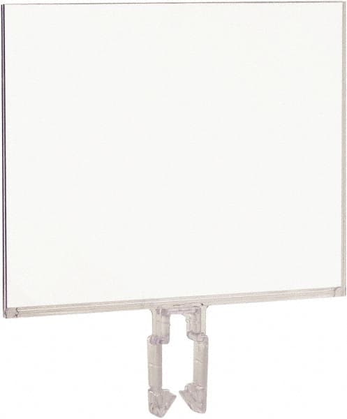 ECONOCO - 7 Inch Wide x 5-1/2 Inch High Sign Compatibility, Acrylic Square Frame Sign Holder - Clear, 5-1/2 Inch Holder Height, Holds 1 Sign - Benchmark Tooling