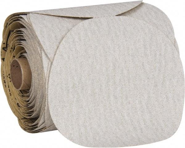 3M - 5" Diam, 80 Grit Aluminum Oxide Adhesive PSA Disc - Medium Grade, Gold, Film Backing, Flexible, Use with Random Orbital Sanders - Benchmark Tooling