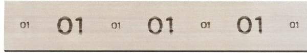 Starrett - 18" Long x 1-1/4" Wide x 5/8" Thick, AISI Type O1, Tool Steel Oil-Hardening Flat Stock - + 1/4" Long Tolerance, - 0 - 0.005" Wide Tolerance, +/- 0.001" Thick Tolerance - Benchmark Tooling