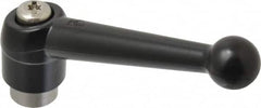 KIPP - 3/8-16, 0.98" Hub Diam, Zinc Die Cast (Stainless Steel Components) Tapped Adjustable Clamping Lever - 4-1/4" OAL, 2.64" High, 0.67" Hole Depth - Benchmark Tooling