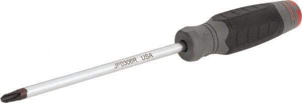Proto - #3, 10-1/2" OAL, Standard Phillips Screwdriver - 6" Blade Length, Round Shank, Ergonomic Handle - Benchmark Tooling