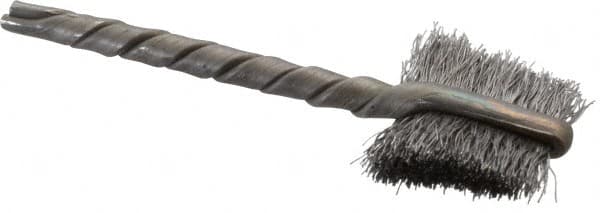 Osborn - 5/8" Diam Flat Steel Tube Brush - 0.005" Filament Diam, 5/8" Brush Length, 2-1/4" OAL, 1/8" Diam Shank - Benchmark Tooling