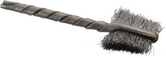 Osborn - 5/8" Diam Flat Steel Tube Brush - 0.005" Filament Diam, 5/8" Brush Length, 2-1/4" OAL, 1/8" Diam Shank - Benchmark Tooling