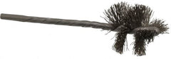 Osborn - 1" Diam Helical Stainless Steel Tube Brush - 0.008" Filament Diam, 1" Brush Length, 3-1/2" OAL, 1/8" Diam Shank - Benchmark Tooling