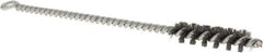 Osborn - 1/2" Diam Helical Steel Tube Brush - Single Spiral, 0.006" Filament Diam, 2" Brush Length, 8" OAL, 0.221" Diam Shank - Benchmark Tooling
