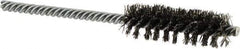 Osborn - 5/8" Diam Helical Steel Tube Brush - Double Spiral, 0.0104" Filament Diam, 2" Brush Length, 5" OAL, 0.208" Diam Shank - Benchmark Tooling