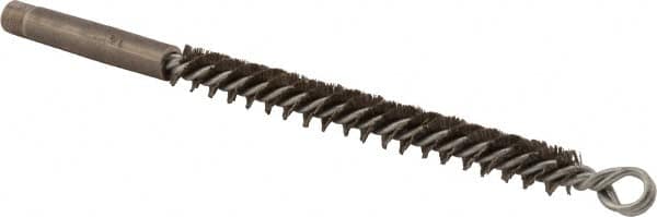 Osborn - 1/2" Diam Helical Steel Tube Brush - Double Spiral, 0.01" Filament Diam, 4-1/2" Brush Length - Benchmark Tooling