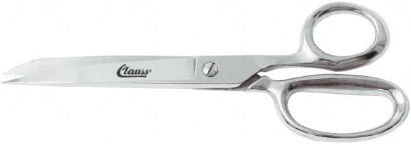 Clauss - 4" LOC, 8" OAL Straight Shears - Steel Straight Handle, For Paper, Fabric - Benchmark Tooling