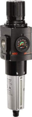 ARO/Ingersoll-Rand - 1" NPT Port Heavy Duty 1 Piece Filter/Regulator FRL Unit - Metal Bowl, 250 SCFM, 250 Max psi, 14.689" High x 4.091" Long, Automatic Drain - Benchmark Tooling
