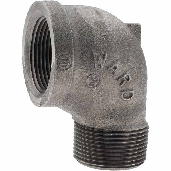 Value Collection - Size 1-1/4", Class 150, Malleable Iron Black Pipe 90° Street Elbow - 150 psi, Threaded End Connection - Benchmark Tooling