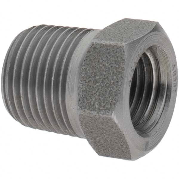 Value Collection - Size 3/8 x 1/4", Class 3,000, Forged Carbon Steel Black Pipe Bushing - NPT End Connection - Benchmark Tooling