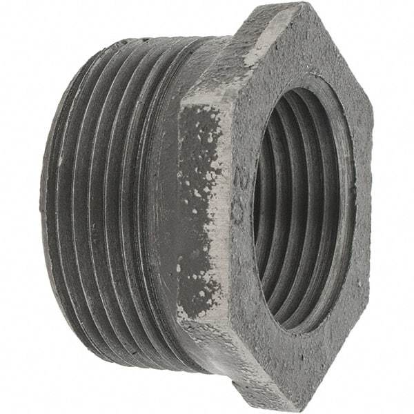 Value Collection - Size 1-1/4 x 1", Class 150, Malleable Iron Black Pipe Hex Bushing - 150 psi, Threaded End Connection - Benchmark Tooling