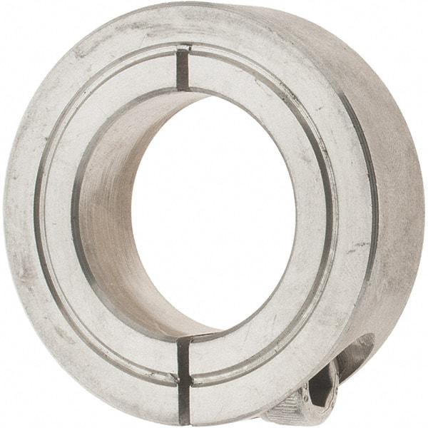 Value Collection - 1" Bore, Stainless Steel, One Piece Clamp Collar - 1-3/4" Outside Diam, 1/2" Wide - Benchmark Tooling