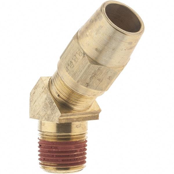 Parker - 5/8" OD, Brass Male 45° Elbow - 400 Max Working psi, - Benchmark Tooling