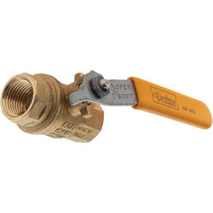 Parker - 1/2" Pipe, Bronze Full Port Ball Valve - NPT Ends, Lever Handle, 600 WOG, 150 WSP - Benchmark Tooling