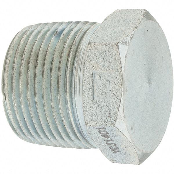 Value Collection - 1 Male Thread, Steel Industrial Pipe Hex Plug - MNPT - Benchmark Tooling