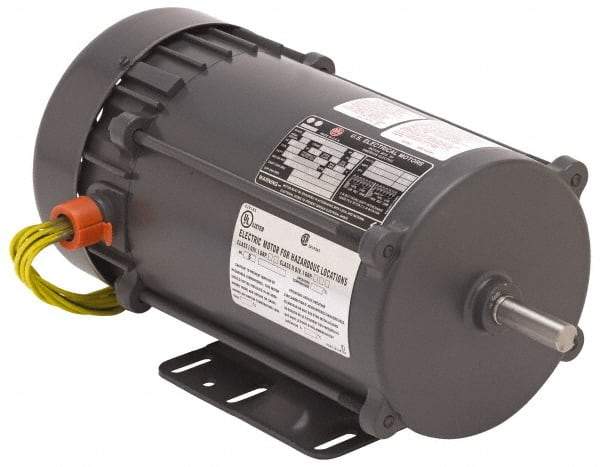 US Motors - TEFC Enclosure, Auto Thermal Protection, 1,725 RPM, 115/230 Volt, 60 Hz, Industrial Electric AC/DC Motor - Size 56 Frame, Rigid Base Mount, 1 Speed, Ball Bearings, 13.6/6.8 Full Load Amps, BR Class Insulation, Reversible - Benchmark Tooling