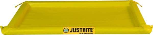 Justrite - 40 Gal Low Wall Berm - 2" High x 4' Wide x 8" Long - Benchmark Tooling