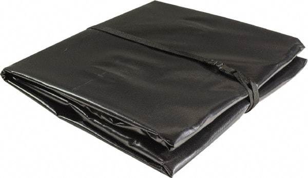 Justrite - 60" Long x 60" Wide Vinyl Tarp & Dust Cover - Black, Grommet - Benchmark Tooling