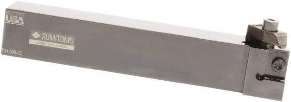 Sumitomo - GWB, External, Left Hand, 5mm Max Depth of Cut, 4.5 to 5.99mm Groove Width, Indexable Grooving Tool Holder - CGA.. Insert Compatibility, 25.4mm Shank Height, 25.4mm Shank Width, 153.39mm OAL - Benchmark Tooling