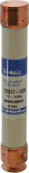 Ferraz Shawmut - 300 VDC, 600 VAC, 17.5 Amp, Time Delay General Purpose Fuse - Clip Mount, 127mm OAL, 20 at DC, 200 at AC kA Rating, 13/16" Diam - Benchmark Tooling