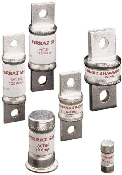 Ferraz Shawmut - 300 VDC & 600 VAC, 600 Amp, Fast-Acting General Purpose Fuse - Bolt-on Mount, 101.2mm OAL, 100 at DC, 200 at AC kA Rating, 2-1/16" Diam - Benchmark Tooling