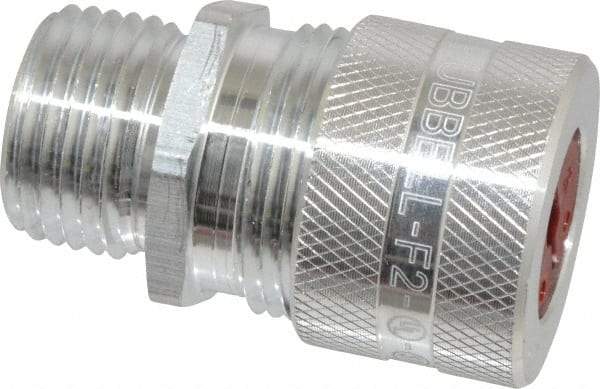 Hubbell Wiring Device-Kellems - 4.7 to 6.3mm Capacity, Liquidtight, Straight Strain Relief Cord Grip - 1/2 NPT Thread, Aluminum - Benchmark Tooling