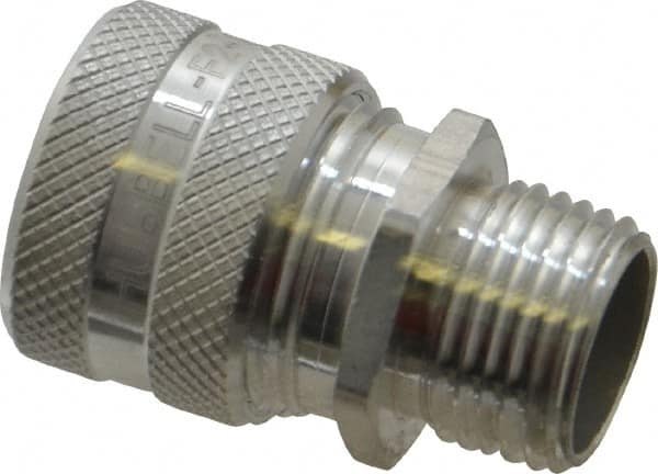 Hubbell Wiring Device-Kellems - 12.7 to 15.9mm Capacity, Liquidtight, Straight Strain Relief Cord Grip - 1/2 NPT Thread, Aluminum - Benchmark Tooling