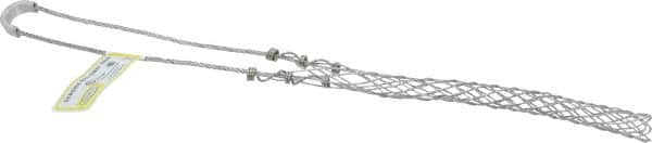 Hubbell Wiring Device-Kellems - 0.73 to 0.85 Inch Cable Diameter, Galvanized Steel, Single Loop Support Grip - 13-3/4 Inch Long, 1,400 Lb. Breaking Strength, 6-3/4 Inch Mesh Length - Benchmark Tooling