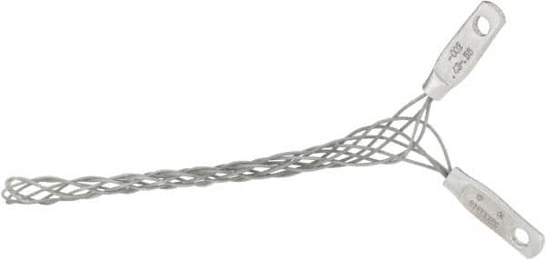 Hubbell Wiring Device-Kellems - 10.9 to 14.2mm Capacity, General, Straight Strain Relief Cord Grip - 4-3/4" Long, Galvanized Steel - Benchmark Tooling