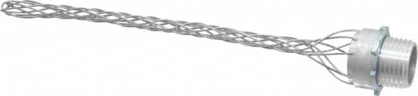Hubbell Wiring Device-Kellems - 10.9 to 13.7mm Capacity, Dust-tight, Straight Strain Relief Cord Grip - 1/2 NPT Thread, 4-3/4" Long, Aluminum - Benchmark Tooling