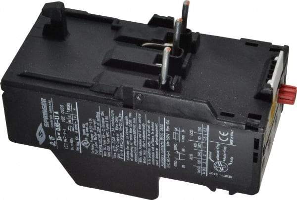 Springer - 0.65 to 1.1 Amp, IEC Overload Relay - Trip Class 10, For Use with 9-32A JC Contactors - Benchmark Tooling