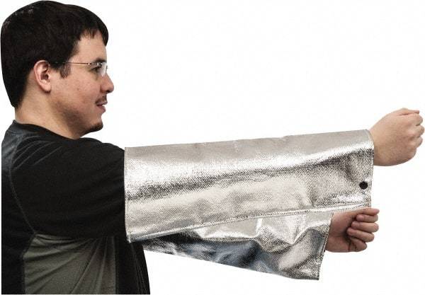 PRO-SAFE - Size Universal, Silver/Yellow/Black Aluminzed Kevlar Aluminized Sleeve - 18" Long Sleeve - Benchmark Tooling