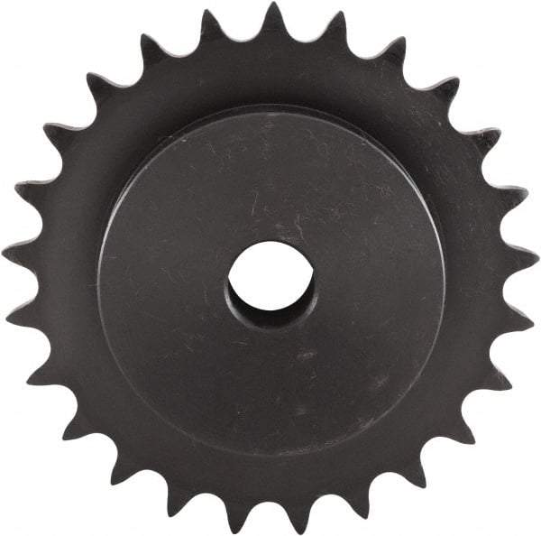 U.S. Tsubaki - 45 Teeth, 1/2" Chain Pitch, Chain Size 40, Plain Bore Sprocket - 3/4" Bore Diam, 7.168" Pitch Diam, 7.45" Outside Diam - Benchmark Tooling