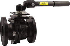 Conbraco - 8" Pipe, Standard Port, Cast Iron Standard Ball Valve - Bi-Directional, Flanged x Flanged Ends, Gear Handle, 200 WOG, 125 WSP - Benchmark Tooling