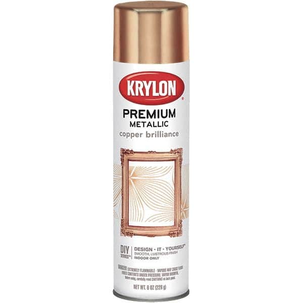 Krylon - Copper Brilliance (Color), Gloss, Metallic Spray Paint - 8 oz Container - Benchmark Tooling