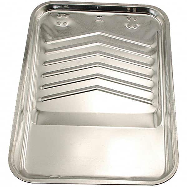 Bestt-Liebco - 9" Roller Compatible Mini Paint Roller Tray - 2 Qt Capacity, 9" Wide, Metal - Benchmark Tooling