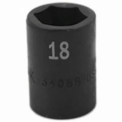 SK - Impact Socket - 1/2"DR 18MM IMPACT SOCKET - Benchmark Tooling