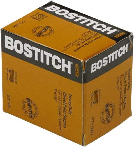 Stanley Bostitch - 0.38" Leg Length, Steel Heavy Duty Stapler Staples - 60 Sheet Capacity, For Use with Bostitch PHD-60 - Benchmark Tooling